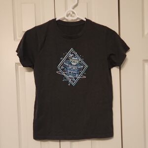 Phish Kids Black Graphic Short Sleeve Tee with Blue Space Design